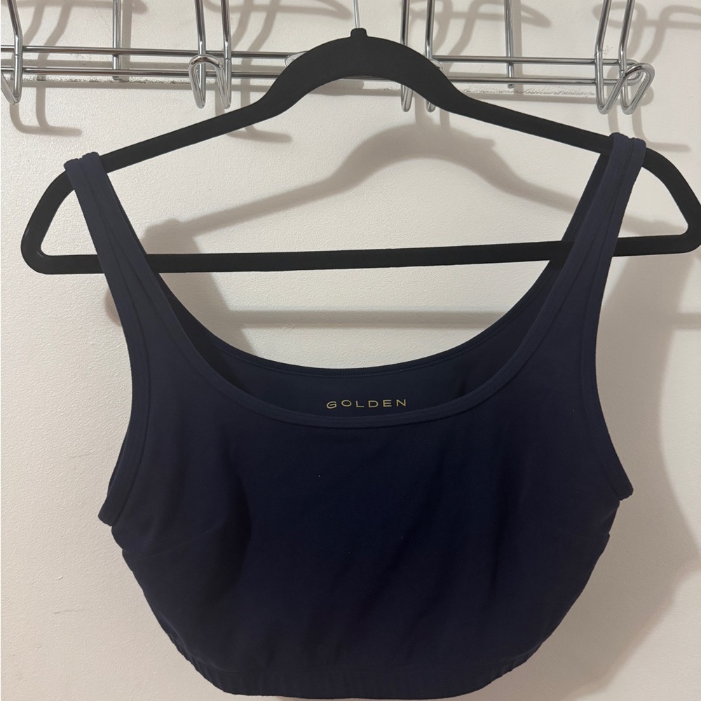 Golden Navy Blue sports bra